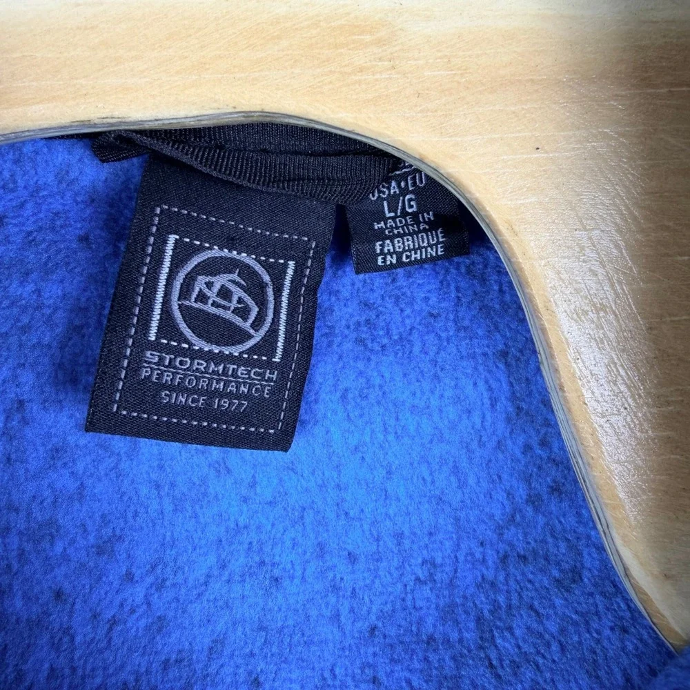 NEW Stormtech Performance Fleece Jacket Men L Blue Full‎ Zip Heathered Outdoor